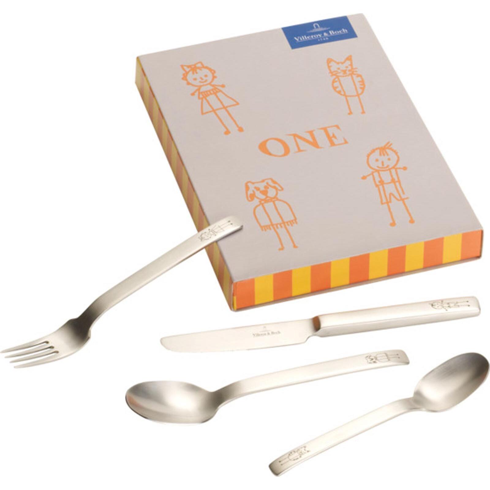 Thumbnail - Villeroy & Boch, Kindergeschirr + Kinderbesteck, Kinderbesteck 4tlg. One