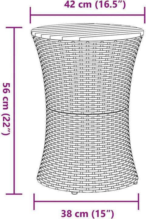 Actual product image vidaXL Garten Beistelltisch