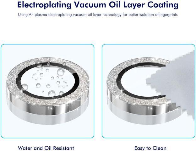 Produktbild Enkay Glitter Metall Kamera Ring (1 Stk., Apple iPhone 17 Pro, Apple iPhone 17 Pro Max)