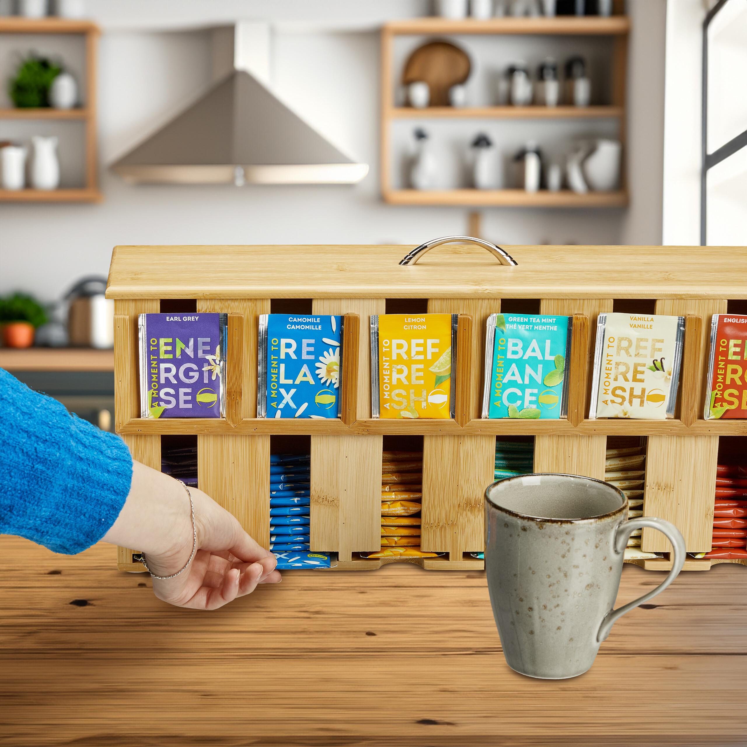 Thumbnail - Relaxdays Teebeutelspender, Vorratsbehälter, Braun