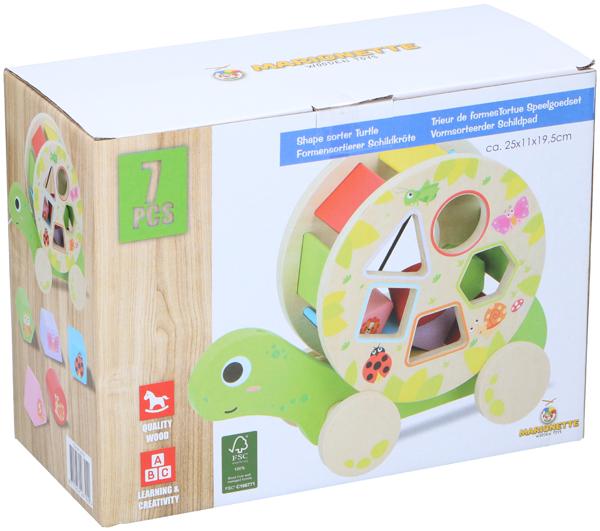 Image du produit Marionette Wooden Toys Shape sorter turtle 100% FSC W