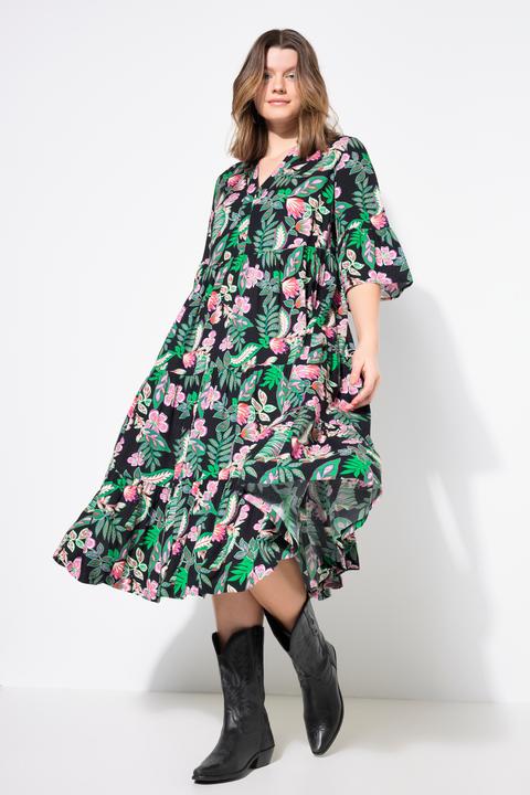 Produktbild Studio Untold Maxikleid, Blätter-Print, Volants (42, 44)