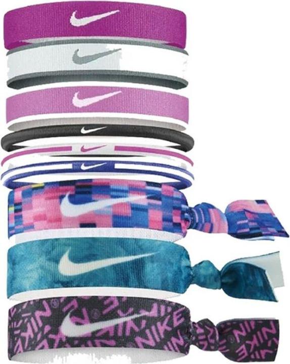 Image du produit Nike Élastiques mixtes 9 pièces, 3 largeurs, multicolore (Élastiques à cheveux)