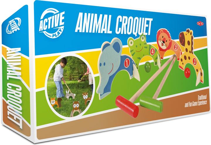 Image du produit Tactic Set de croquet animalier en bois