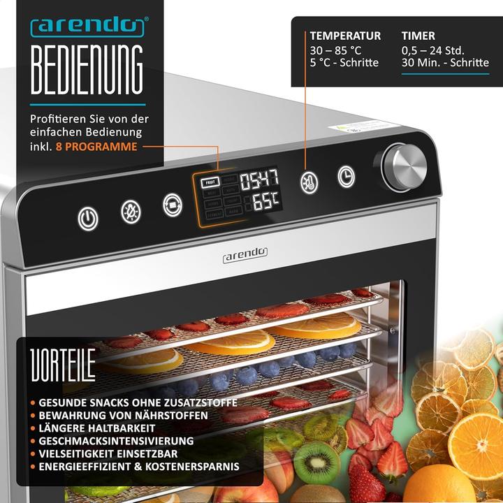 Produktbild Arendo Dörrautomat mit 8 Etagen
