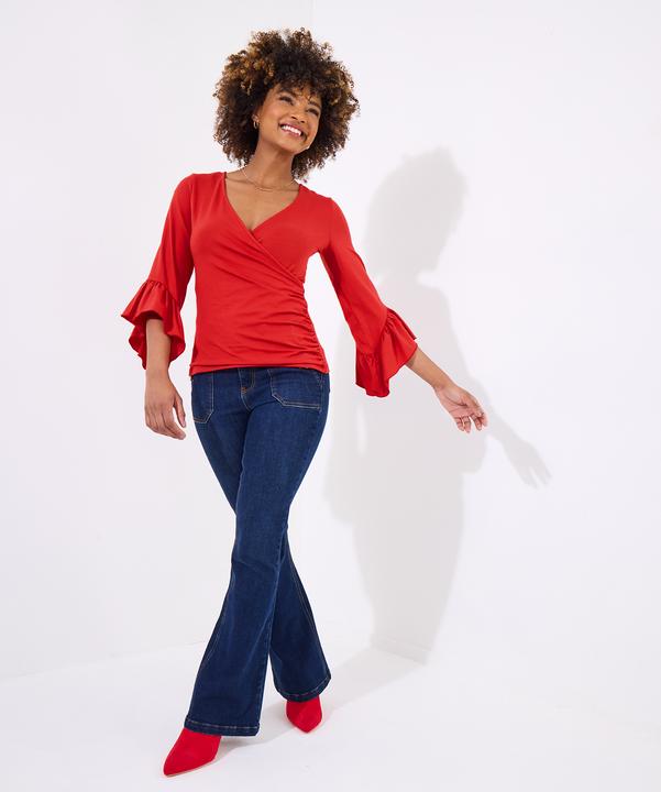 Produktbild Joe Browns Wrap Front Frill Sleeve Top (38)