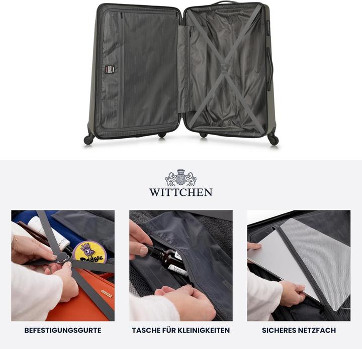 Image du produit Wittchen Grosser Koffer Trolley mit Hartschale und Zahlenschloss (98 l)