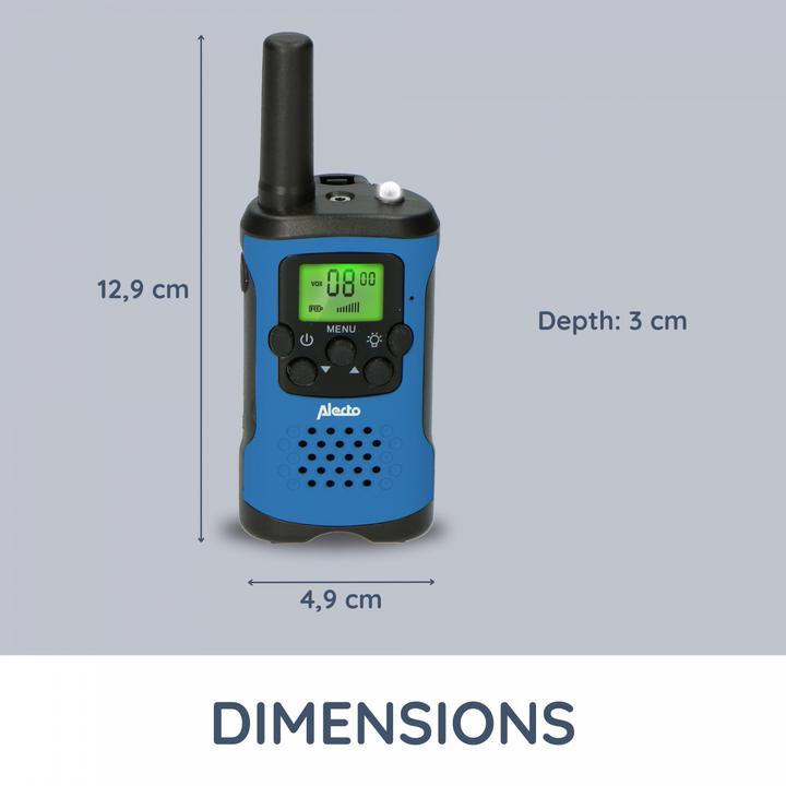 Actual product image Alecto FR175BW Radio set 8 channels 446 MHz (7 km)