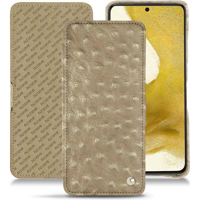 Noreve Lederschutzhülle horizontal (Samsung Galaxy S22), Smartphone Hülle, Beige