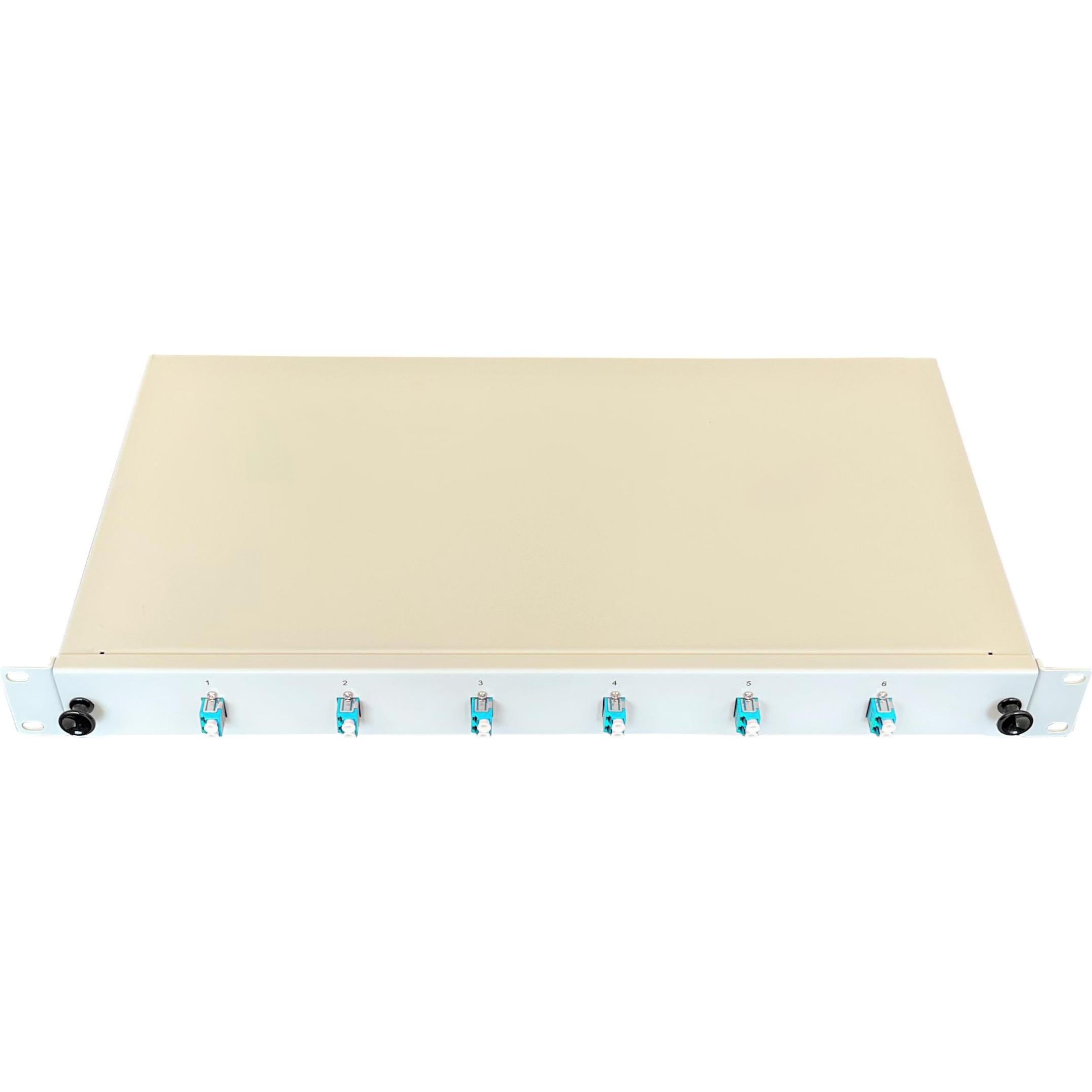 Paschke Spleissbox/Patchpanel 48,30cm (19") 6xLCd OM3 AQUA 442405-06SA, Server Zubehör, Grau