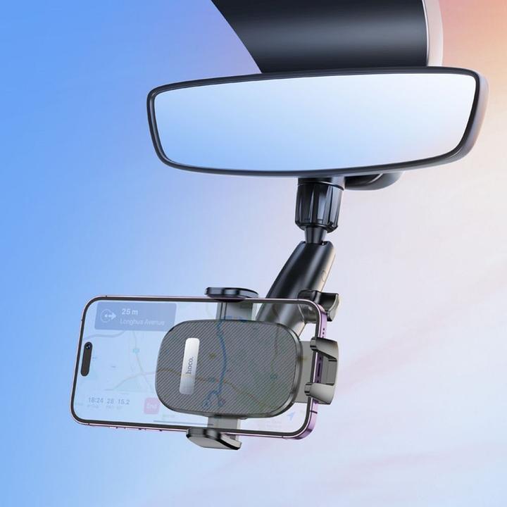 Actual product image Hoco Car Rear View Mirror Mobile Phone Holder