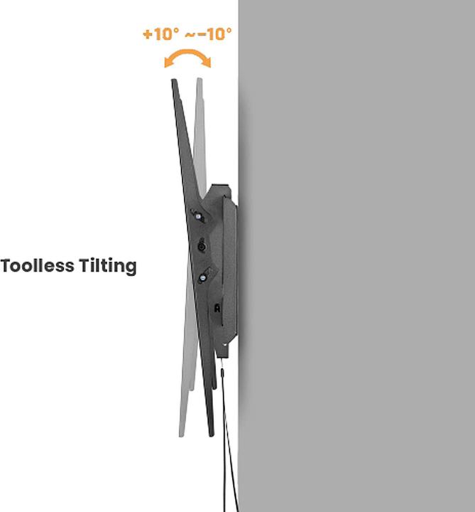 Produktbild Wiltec TV Halterung 37"–80" TV Wandhalterung 80kg Fernsehhalterung Stahl (Wand, 80", 80 kg)