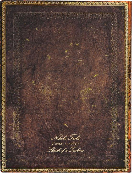 Actual product image Paperblanks Flexis Tesla, sketch of a turbineUltraLIN (Lined, Soft cover)