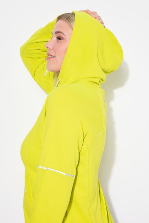 Produktbild Ulla Popken Hoodie, Reflektorpipings, Kapuze, Zipptasche, Langarm (56)
