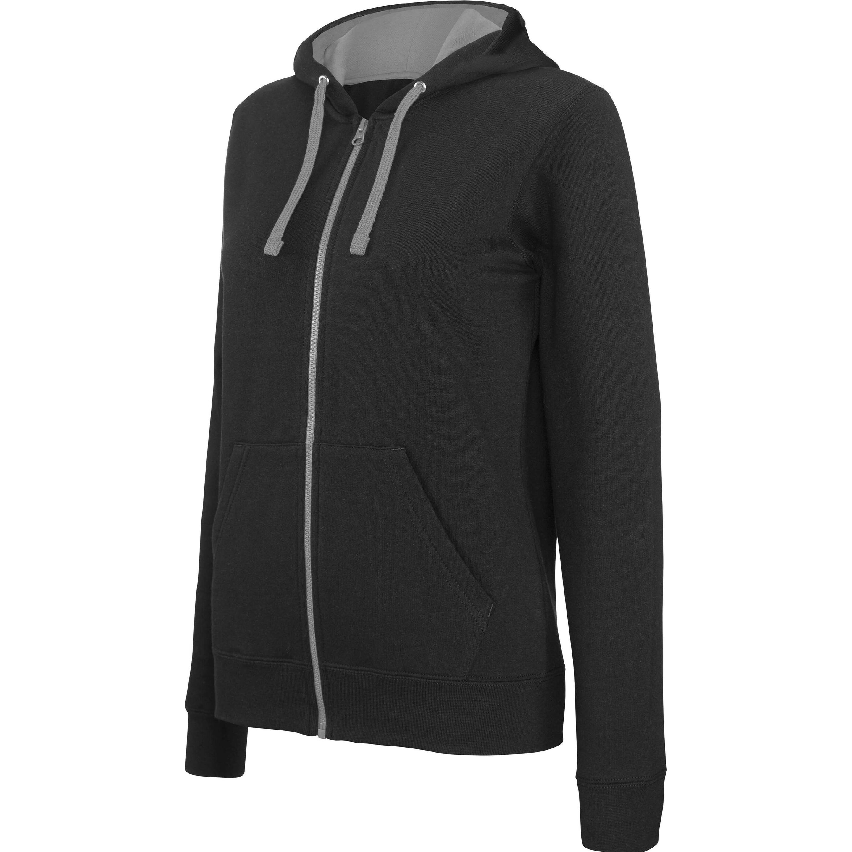 Kariban, Damen, Pullover, Contrastée, Schwarz, Grau, (M)