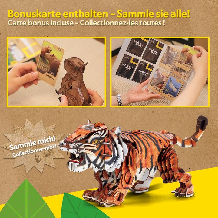Productafbeelding Cubicfun 3D Puzzle Tiger 87 Teile (87 onderdelen)