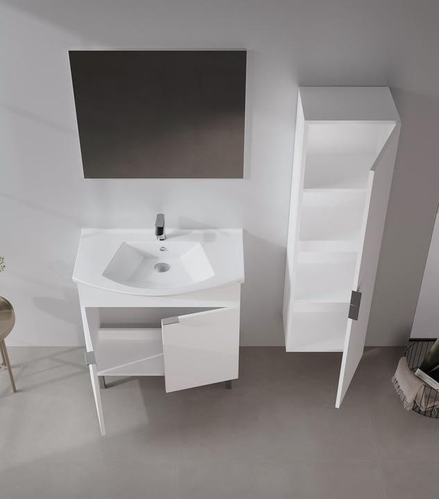 Produktbild Homitis Purus 80 Bathroom Cabinet With Sink & Mirror Set (2 Pieces)