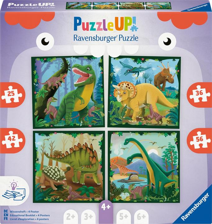 Image du produit Ravensburger Puzzle UP! dinosaures de, 12004003 - 4 puzzles de 25, 36, 42, 56 pièces à assembler. (56 pièces)