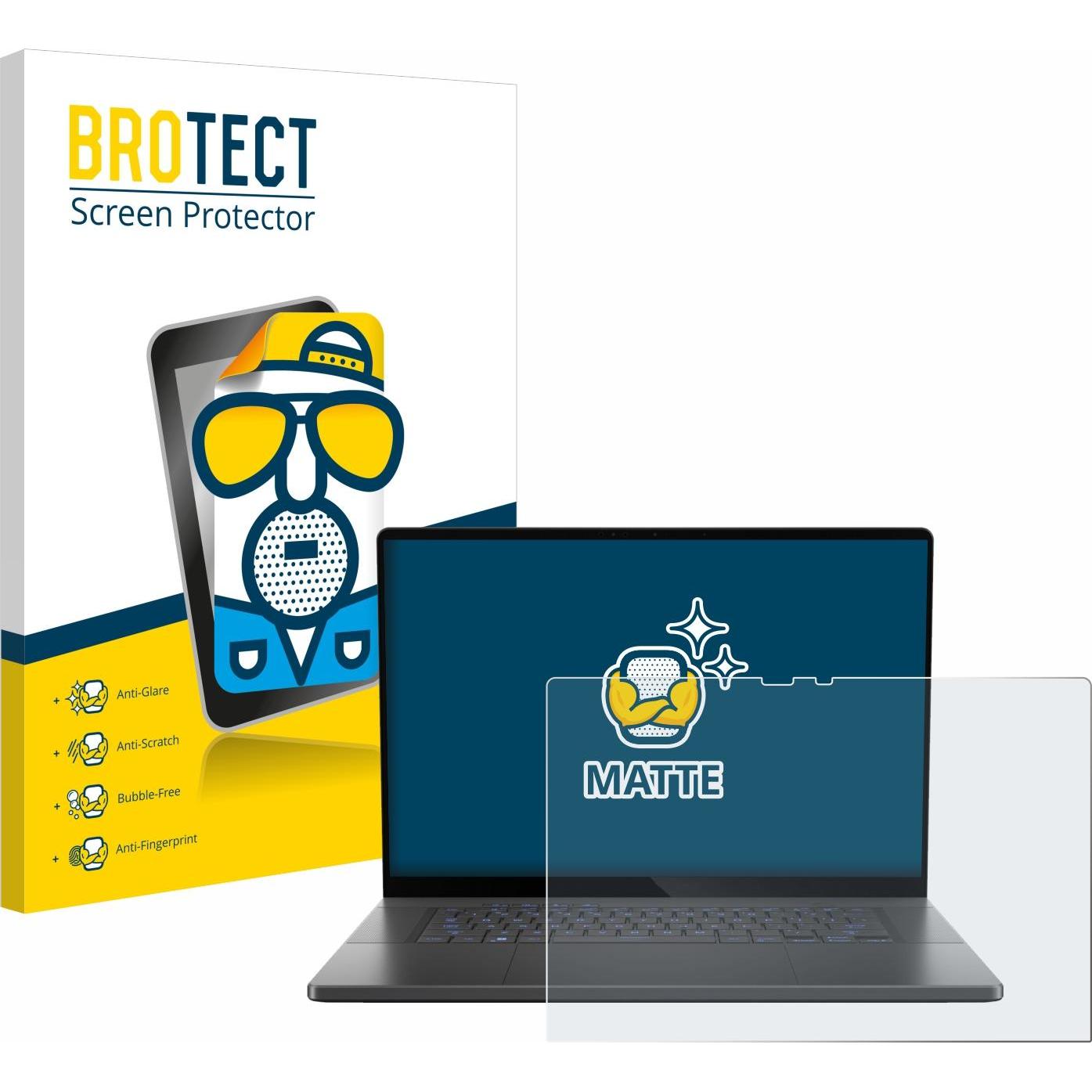 BROTECT Entspiegelungs-Schutzfolie Displayschutz Matt (16"), Notebook Schutzfolie