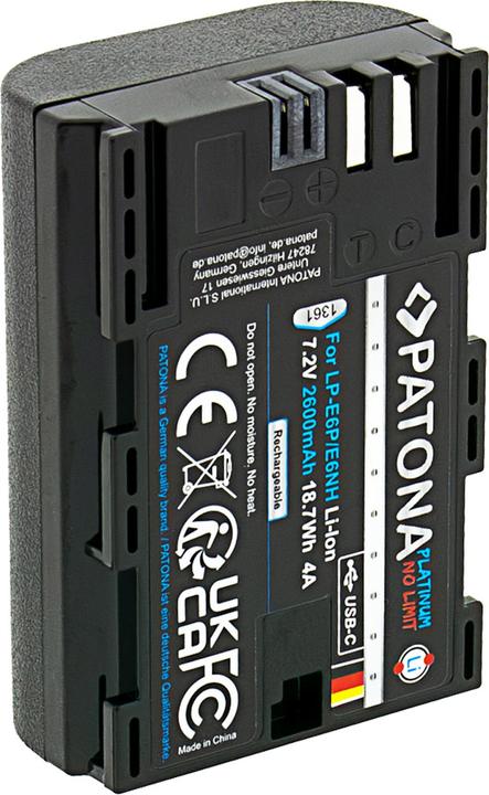 Produktbild Patona Platinum Canon LP-E6P USB-C (Kamera Akku)