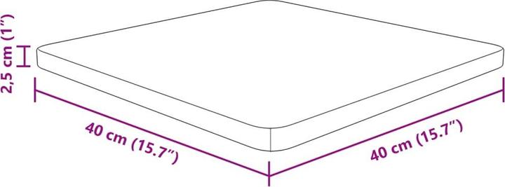 Actual product image VidaXL Isabel (40 x 40 x 2.5 cm)