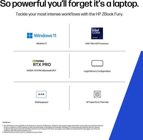 Produktbild HP ZBook Fury G1i (16.16", 2000 GB, 64 GB, CH, Intel Core Ultra 7 265)