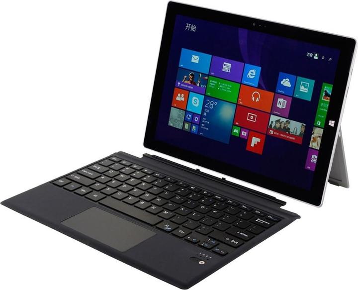 Produktbild Apfelkiste Magnetische Bluetooth Tastatur für Microsoft Surface Pro 7 / 6 / 5 / 4 / 3 - Schwarz (Eng. Int., Kabellos)