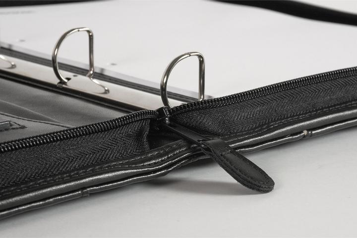 Produktbild Soennecken Schreibmappe ESSEN Masse: 37 x 30 x 4,5 cm (B x H x T) Werkstoff: Lederimitat Farbe: schwarz (A4, 1 x)