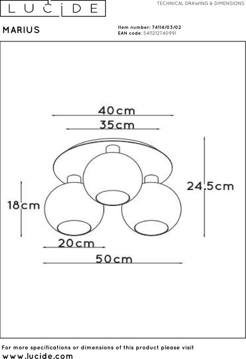 Produktbild Lucide Marius (E27)