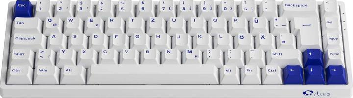 Actual product image Akko 3068B Plus White&Blue Gaming Keyboard, CS Jelly Purple - German (ISO) (DE, Wireless)