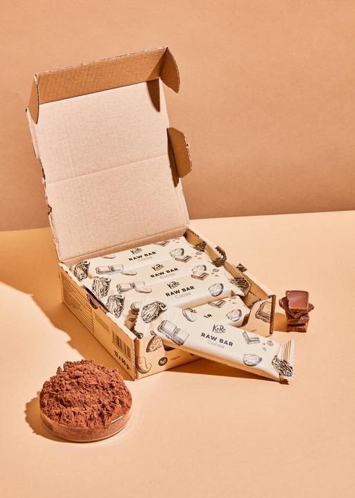 Produktbild KoRo Bio Rohkostriegel auf Dattelbasis mit Cashewkernen, Mandelkernen und Kakao (600 g)
