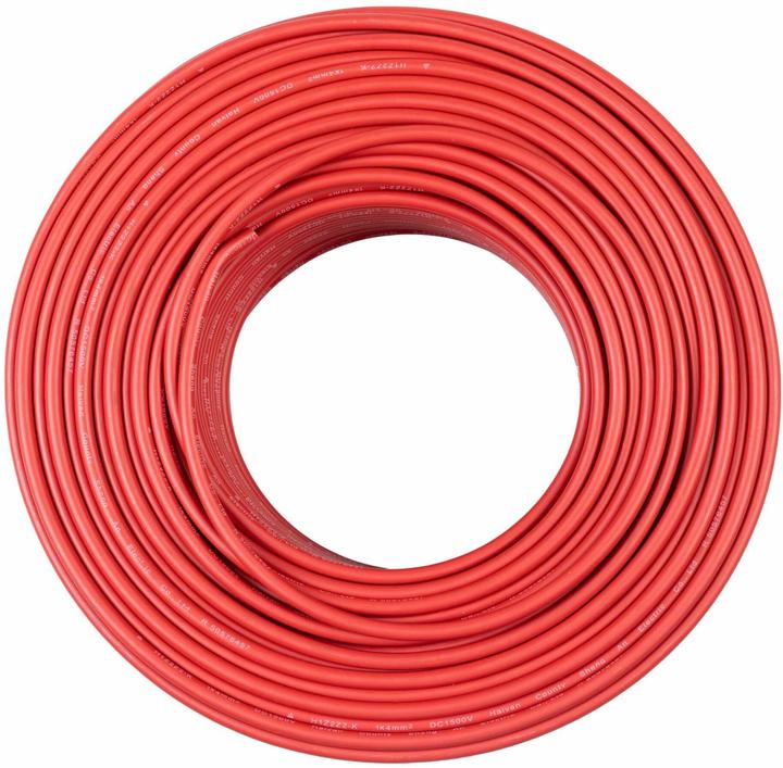 Furber.power Connection cable 4 mm² without plug, roll 100 m, red (Solar cable)