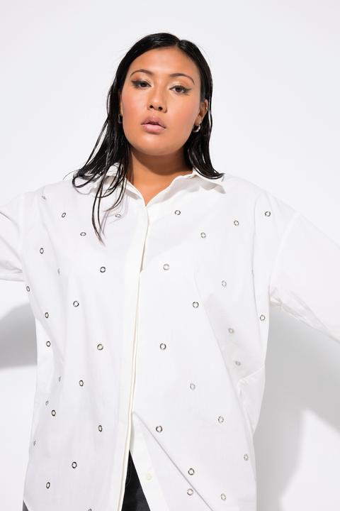 Produktbild Studio Untold Hemdbluse, Oversize Shape, Metallic-Ösen (54)