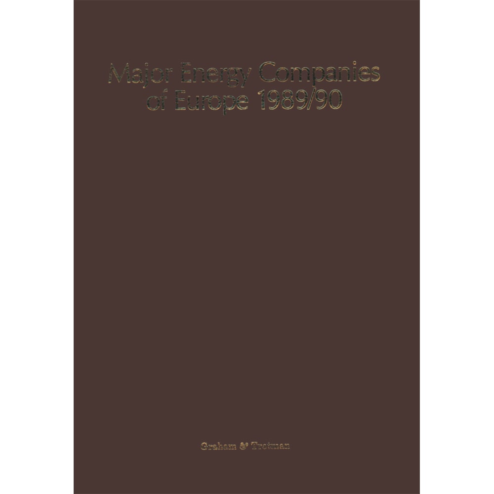 Major Energy Companies of Europe 1989/90, Fachbücher