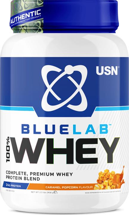 Actual product image USN Blue Lab 100% Whey Protein (Caramel popcorn, 1 x, 908 g)