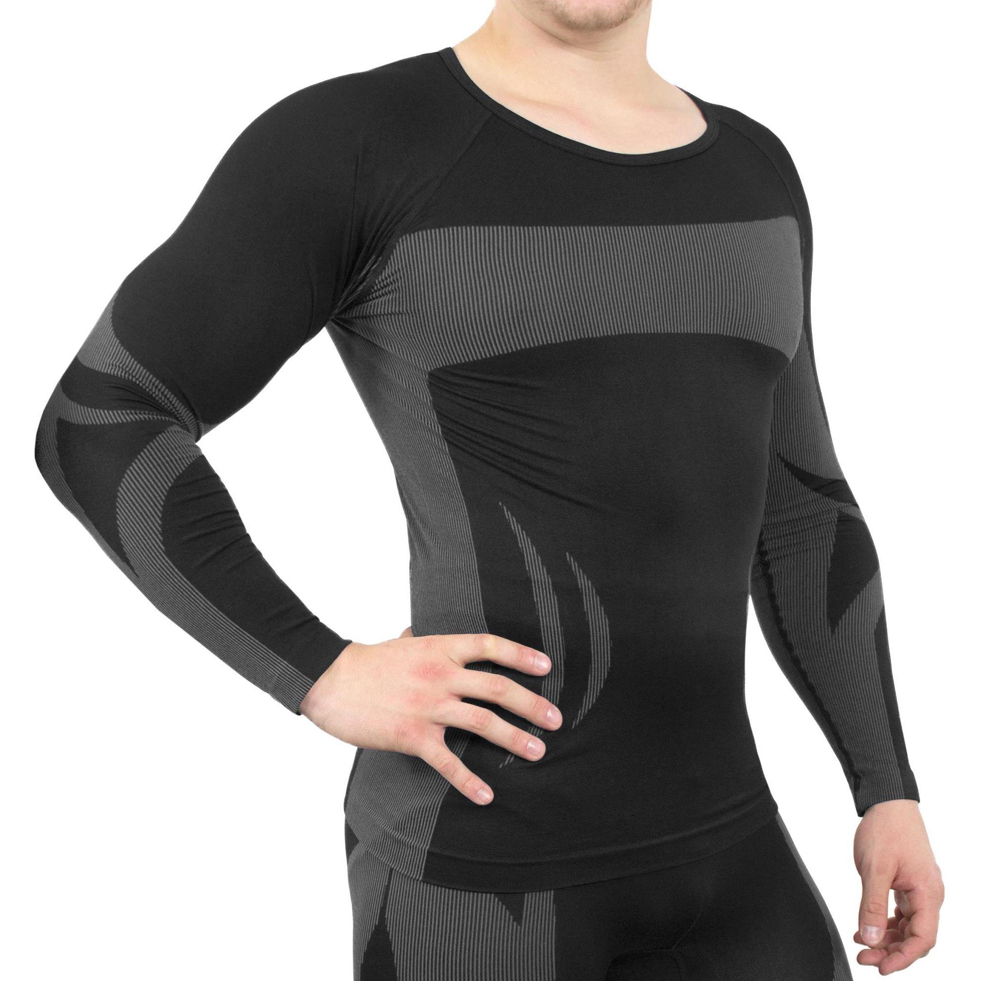 Normani, Herren, Funktionsshirt, Thermo Funktionsunterhemd (L), Schwarz, L