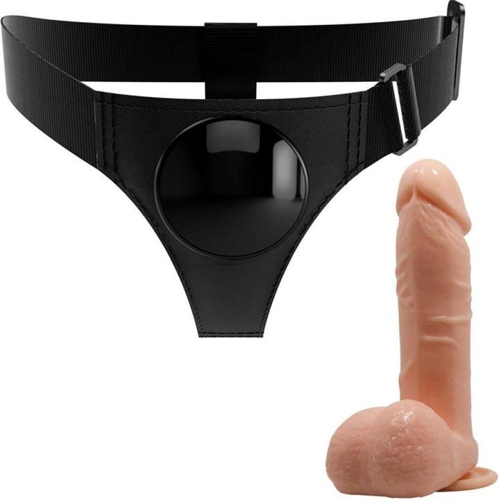 Produktbild Pretty Love Harness Briefs Universal Harness Mit Dildo Tom 20 cm Natur