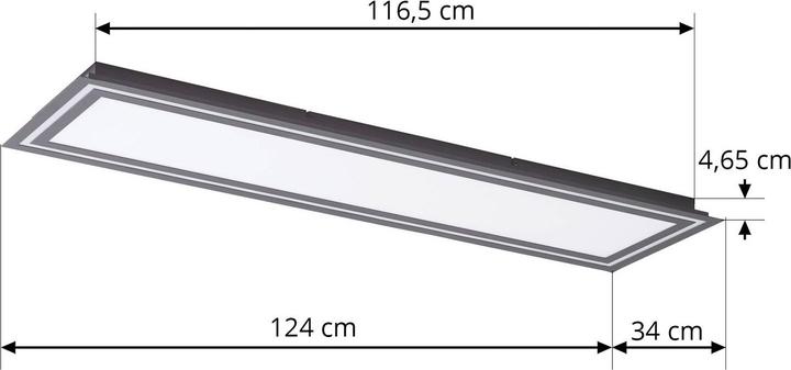 Image du produit Lucande Plafonnier LED Leicy RGBW noir 124cm (3060 lm)