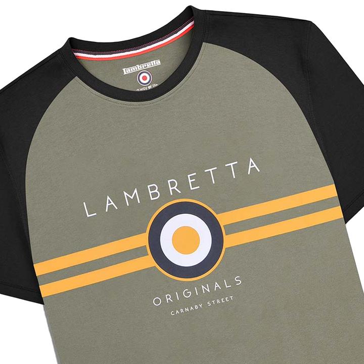 Actual product image Lambretta Mens SS24 Target Raglan T-Shirt (M)