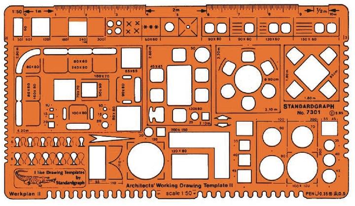 Produktbild Architekt-werkplan Schablone (22.50 cm)