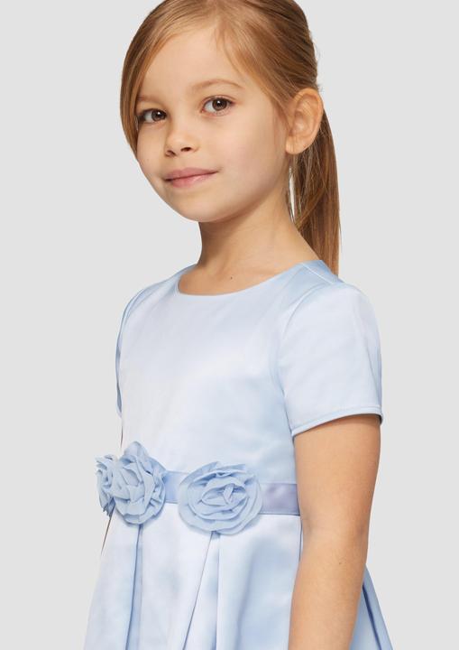 Actual product image S.Oliver Kleid Festives Satinkleid mit Blumenapplikationen (134)