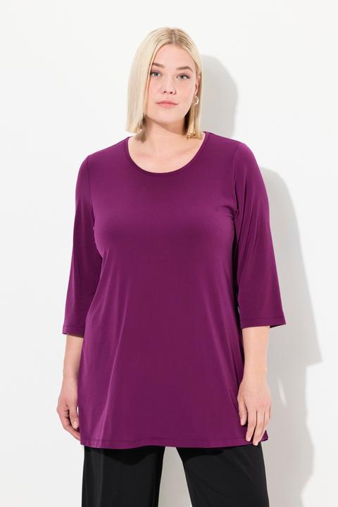 Produktbild Ulla Popken Longshirt, A-Linie, Rundhalsausschnitt (68)