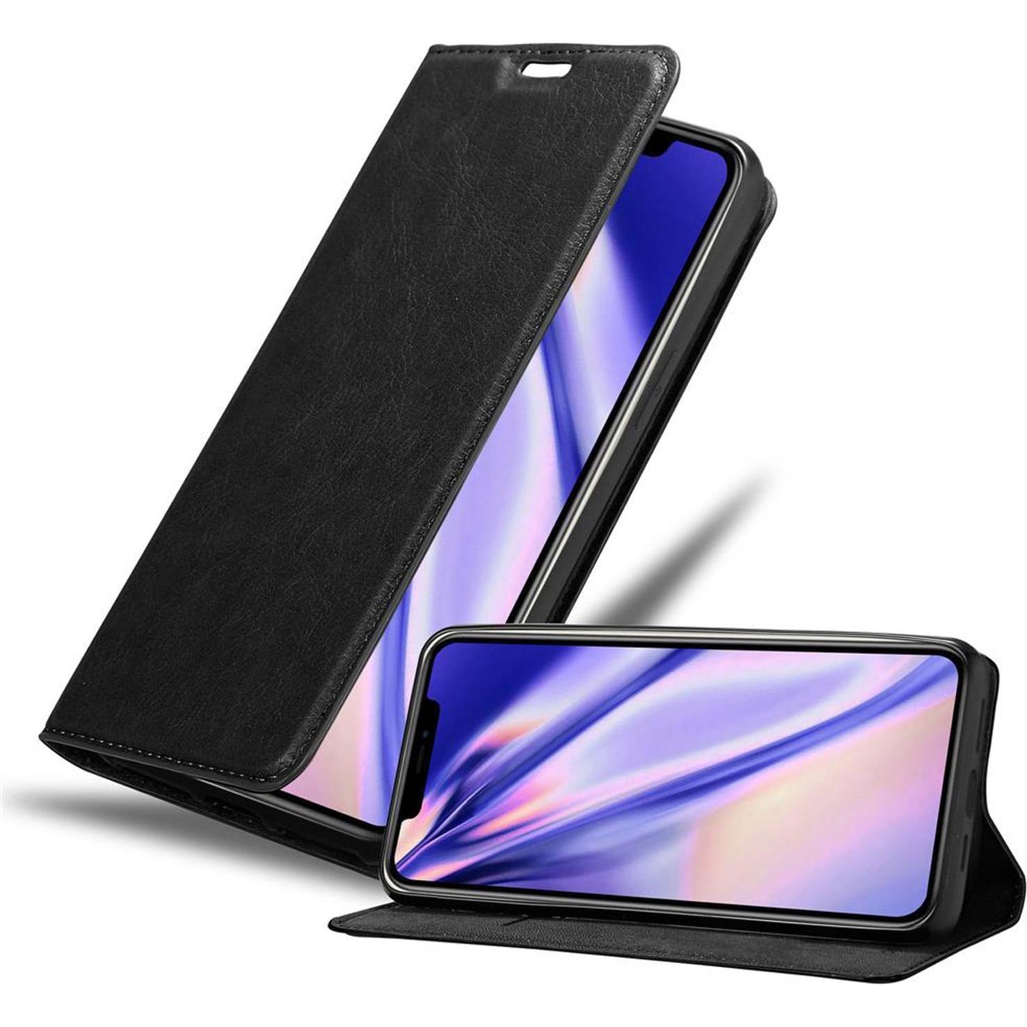 Cadorabo Book Invisible Magnet Cover (Apple iPhone 12 Pro Max), Smartphone Hülle, Schwarz