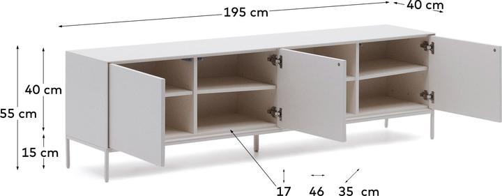 Actual product image Kave Home Vedrana (195 x 40 x 55 cm)