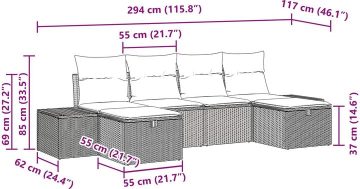 Produktbild vidaXL Garten-Sofa