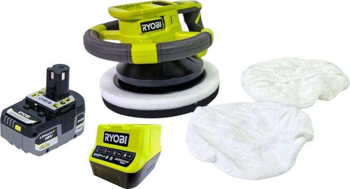 Ryobi RBP18250-0 Akku Polierer 18 V 250 mm + 1x Akku 5,0 Ah + Ladegerät
