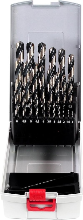 Image du produit Bosch Professional Zubehör Jeu de forets hélicoïdaux HSS PointTeQ, 25 pièces, ProBox, 1-13 mm (1 mm, 1,5 mm, 2 mm, 2,5 mm, 3 mm, 3,5 mm, 4 mm, 4,5 mm, 5 mm, 5,5 mm, 6 mm, 6,5 mm, 7 mm, 7,5 mm, 8 mm, 8,5 mm, 9 mm, 9,5 mm, 10 mm, 10,5 mm, 11 mm, 11,5 mm, 12 mm, 12,5 mm, 13 mm)
