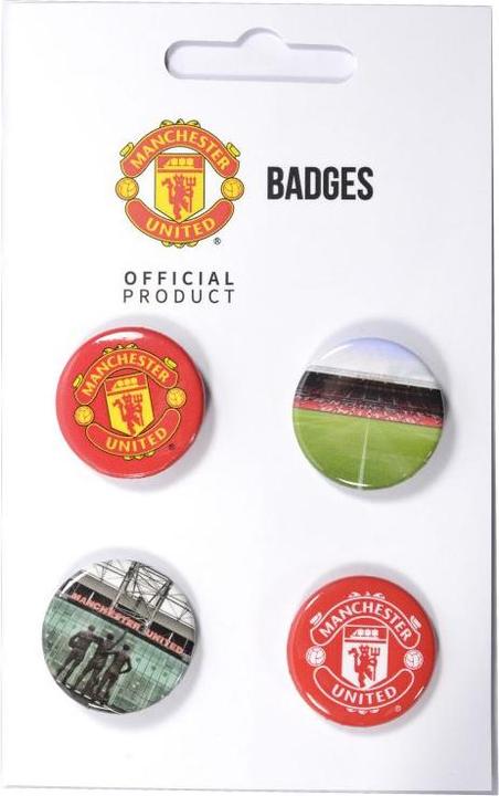 Immagine prodotto Manchester United FC Stadio Distintivo Misura Confezione 4