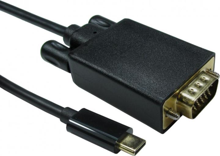 Actual product image Cables Direct CDL USB C to VGA 1080P 60HZ 2MTR (VGA, USB-C, 200 cm)