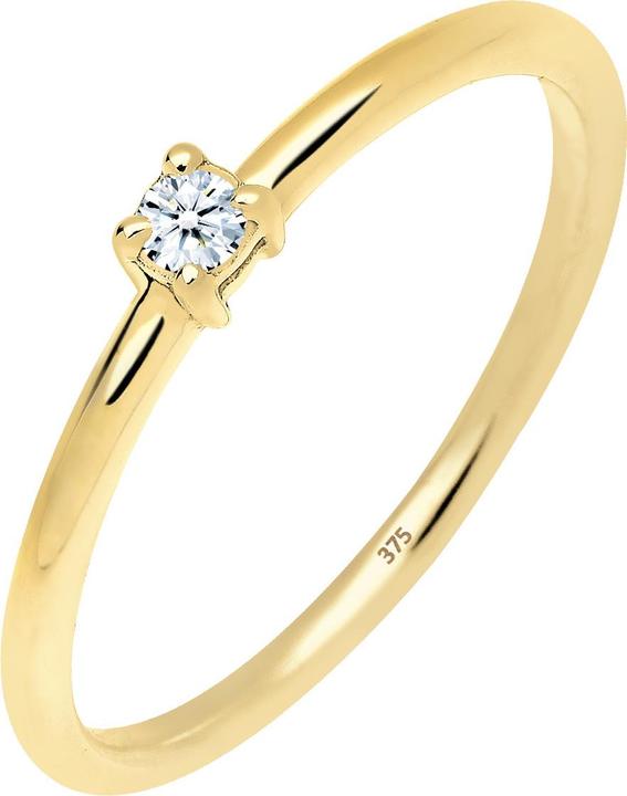 Image du produit Elli DIAMONDS Bague de fiançailles diamant 0.06 ct. 375 or jaune (54, 375/9 K)